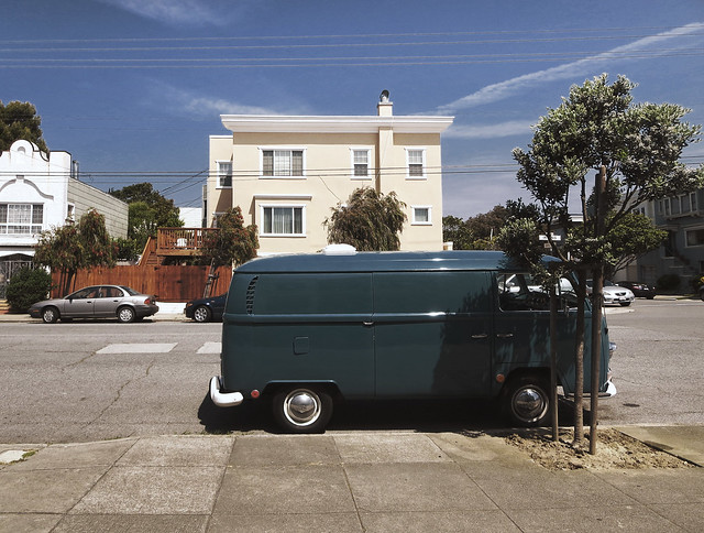 VW van on Irving; The Sunset, San Francisco (2014)