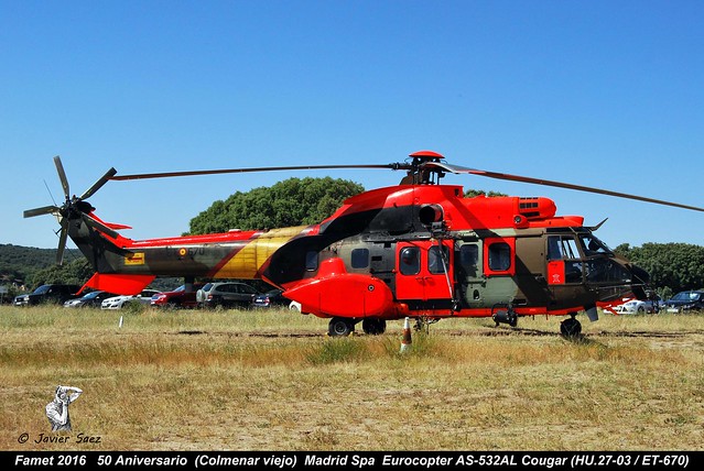 Spain - Unidad Militar de Emergencias Eurocopter AS-532AL Cougar (HU.27-03 / ET-670)