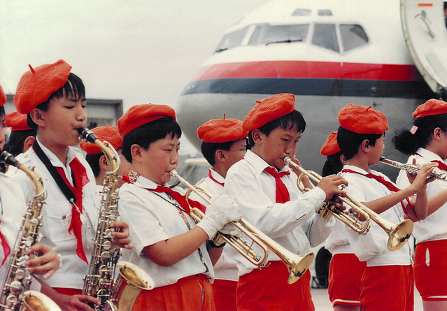 3910 Welcoming band-- Kunming airport ,Yunnan Province , China