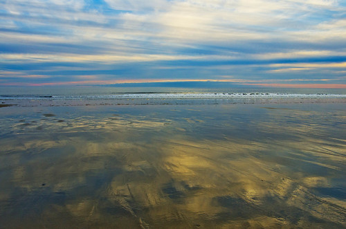 ocean winter sunset sky seascape water clouds reflections newengland atlantic kennebunk parsonsbeach