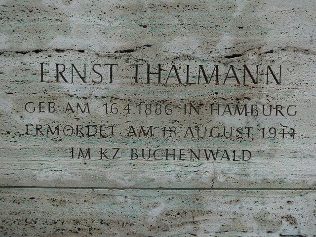 1958 Weimar Ernst Thälmann (1886-1944) von Walter Arnold/Siegfried Tschierschky Bronze Buchenwaldplatz in 99423