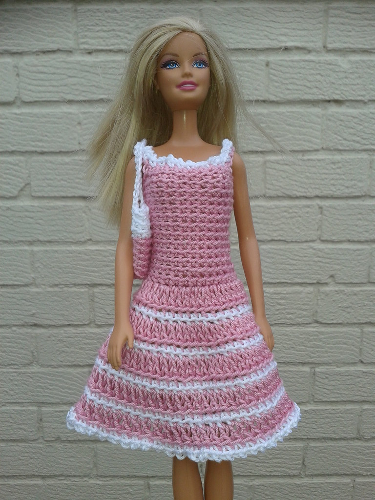 barbies crochet dress and bag | pink and white crochet dress… | Flickr