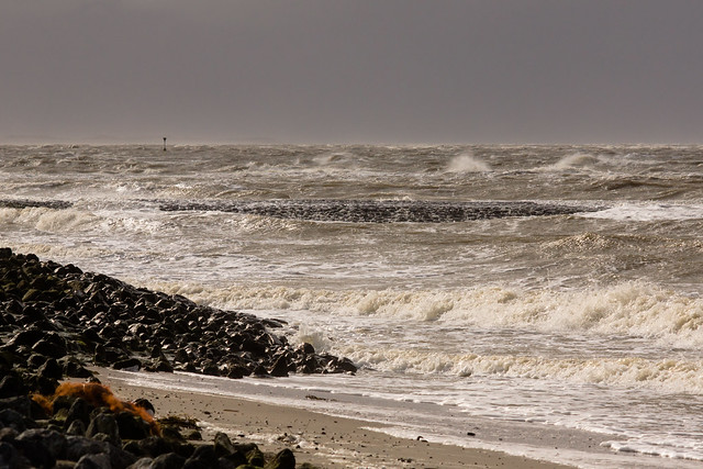 North Sea on a stormy day