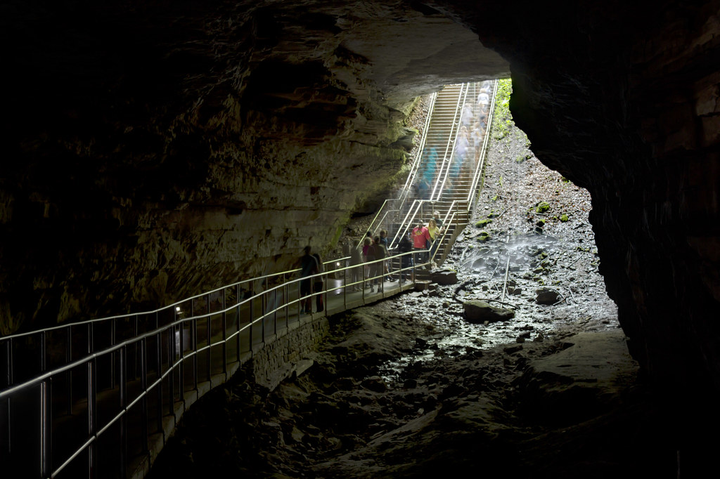 Historic Entrance twilight, Mammoth-Flint Ridge Cave System, Mammoth Cave NP, Edmonson Co, KY