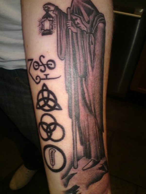 Image result for led zeppelin angel tattoo  Led zeppelin tattoo Tattoos  for guys Tattoos