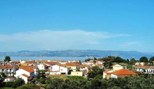 panorama greece corfu kavos
