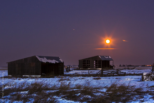 Snow Moon and Jupiter Conjunction