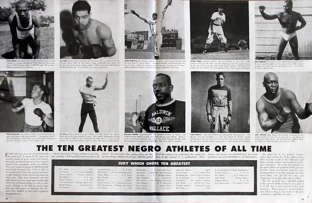 The Ten Greatest Negro Athletes of All Time - Ebony Magazine, August, 1949