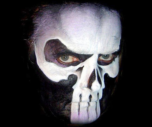 Halloween-Face-Paint-Men-Scary-Skull-Black-White | From: Www… | Flickr
