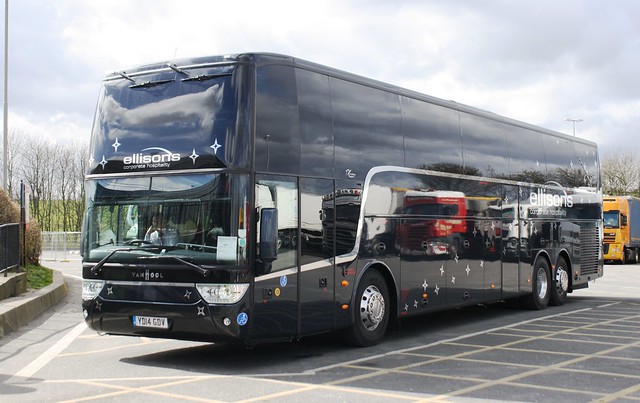 Ellisons Coaches YD14GDV in Woodall services. This was the vehicles first outing. Shame about the reflections.