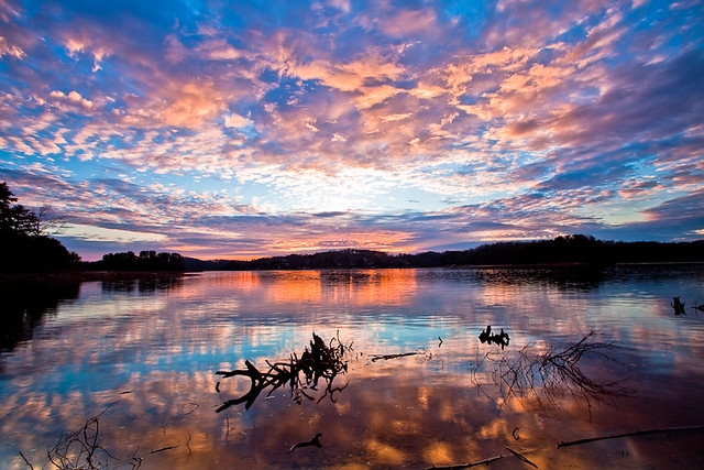 duckett mill enhanced picture of a Lake Lanier Sunset