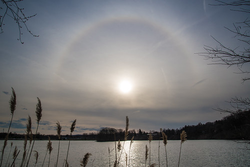 sun pond horizon halo atmospheric icecrystals optics 22degreehalo