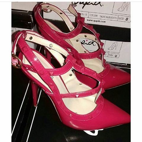 Red Pat Pu Heels 👠  Available sizes: 6, 6.5, 10 Call or What's App 876 - 541-0652 for prices | by ItsBridgeZ