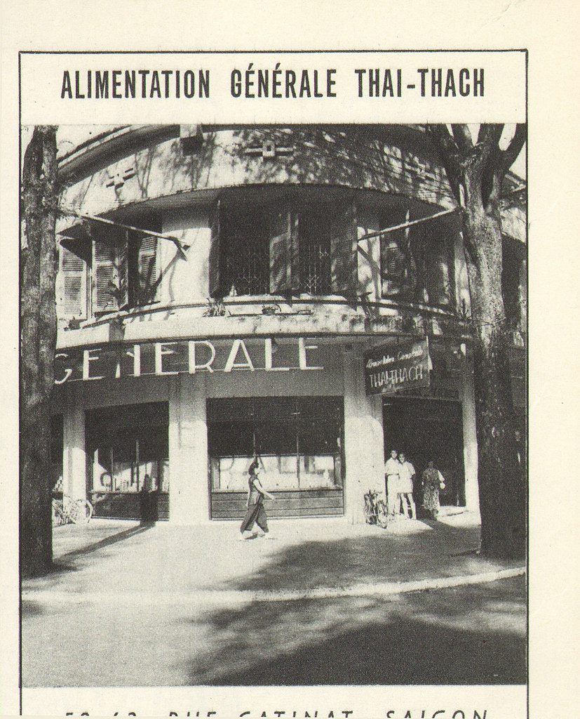 ALIMENTATION GENERALE THAI-THACH RUE CATINAT PUBLICITE 1953