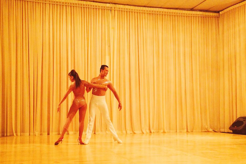 Bachata social dance couple
