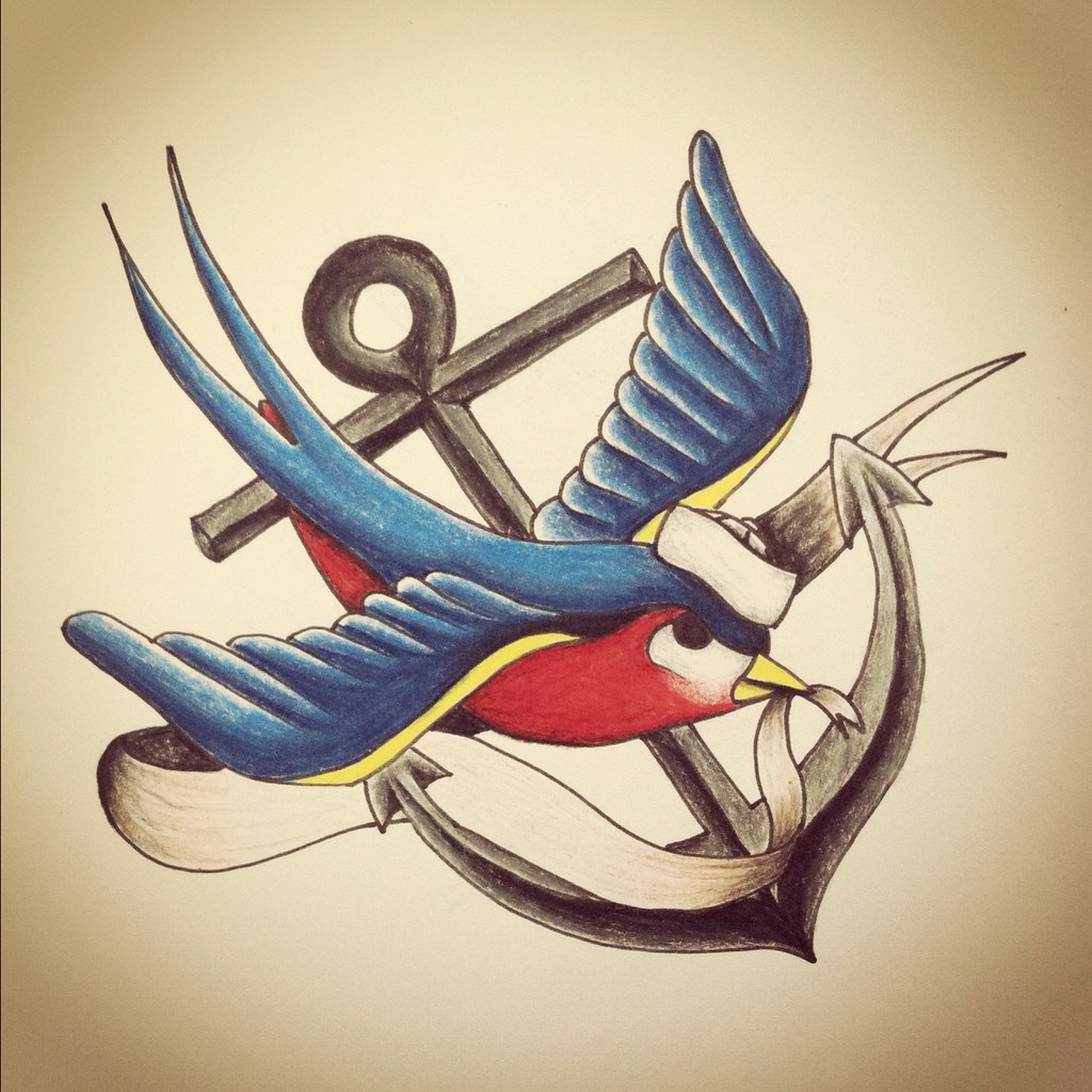 Swallow Tattoo Stickers for Sale  Redbubble