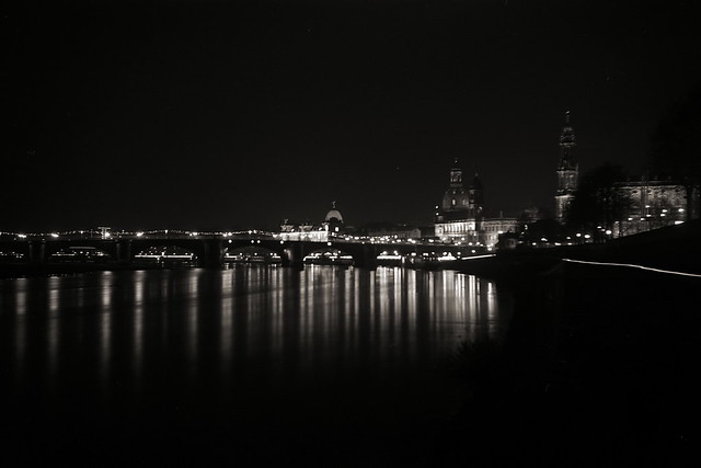 (Certo Certofix 1930) Dresden, Elbe und historische Altstadt - Dresden, the river Elbe and the historic old town