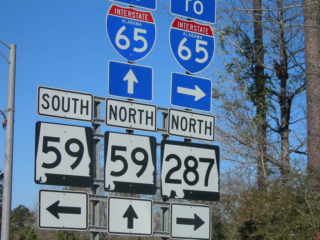 Alabama State Road & Interstate Signs