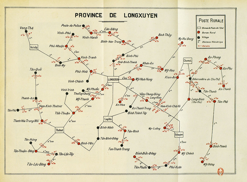 1924 - Province de Longxuyen - POSTE RURALE