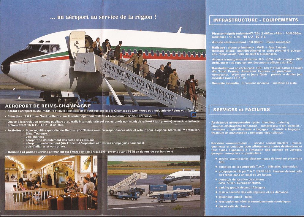 Reims-Champagne Airport (RHE) brochure - 1980's