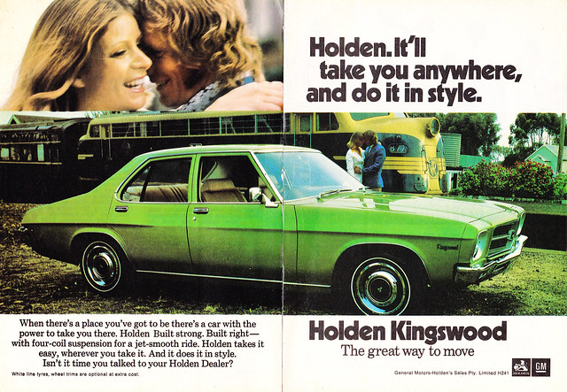 1973 HQ Holden Kingswood Sedan 2 Page Aussie Original Magazine Advertisemet