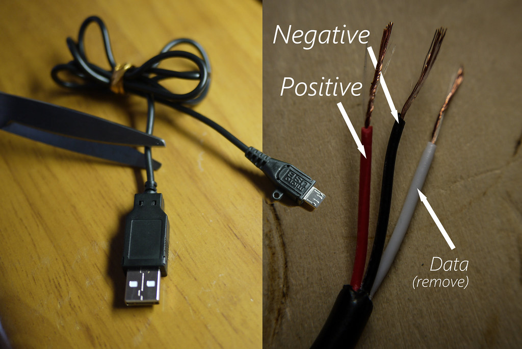 hektar butik vene Micro USB inner wire colors (positive, negative, data) | Flickr