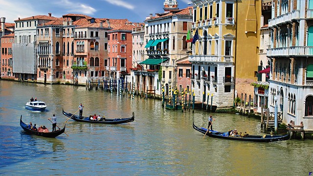 View from Rialto Bridge,Venice, Italy.