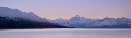 park blue sunset newzealand national le southisland flour lakepukaki glacial mountcook aoraki