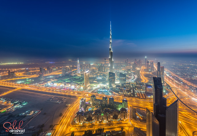 Dubai - Burj Khalifa At blue hour
