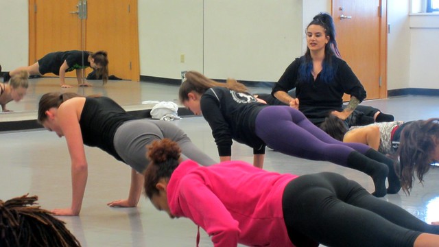 Choreographer and WSU alum Sonya Tayeh teaches a master ballet class at Wayne State on March 18.