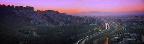 panorama twilight iran shiraz 2015