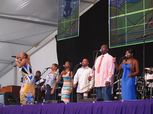 E'Dana & Divinely Destin in the Gospel Tent. Photo by Keith Hill.