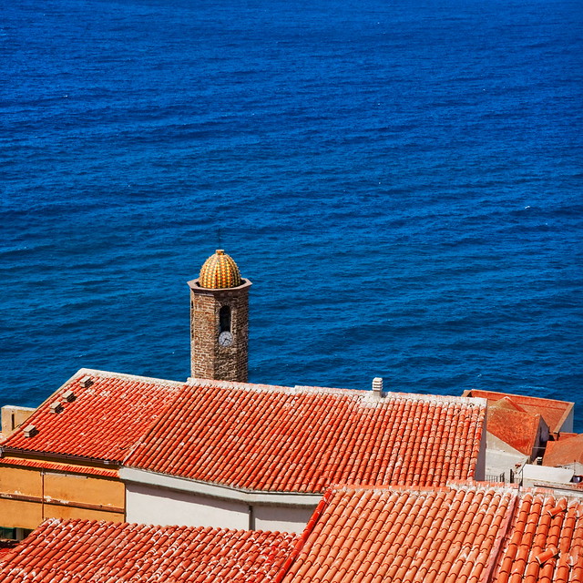 Rooftops and sea