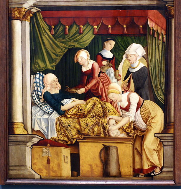 Barthel Beham, Welser-Altar, Geburt Mariens - Welser Altarpiece, Birth of Mary