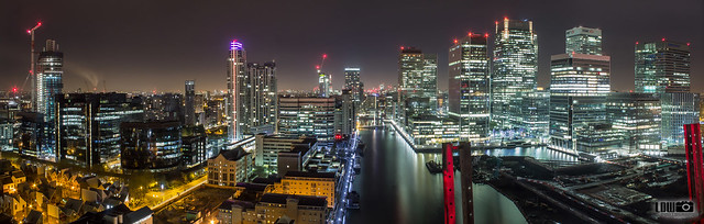 panorama from canary wharf while rooftopping !