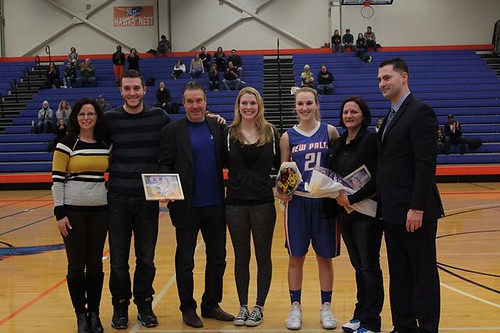Congrats to Kit Small as she was honored yesterday as the WBB program's all-time leading scorer!