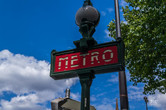 Metro sign, Paris (France)