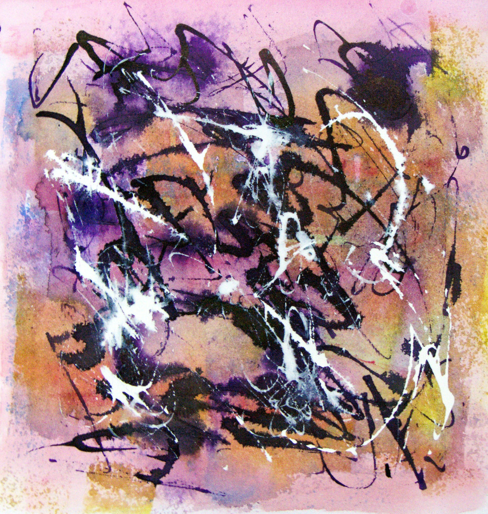 Abstract - abs1006 | Acrylic ink and watercolour on cartridg… | Flickr