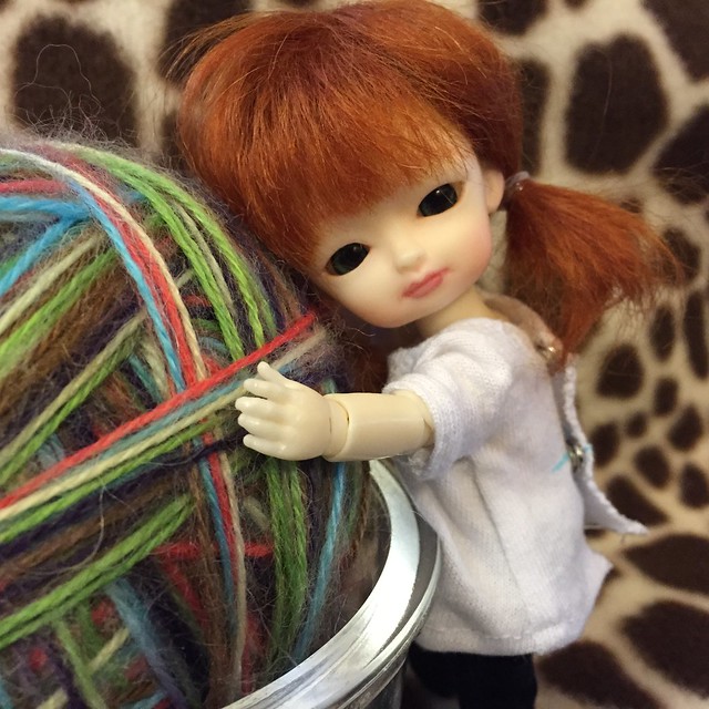 Carrot really likes my new yarn! #hujoo #hujootedhujoobabyted #hujoolove