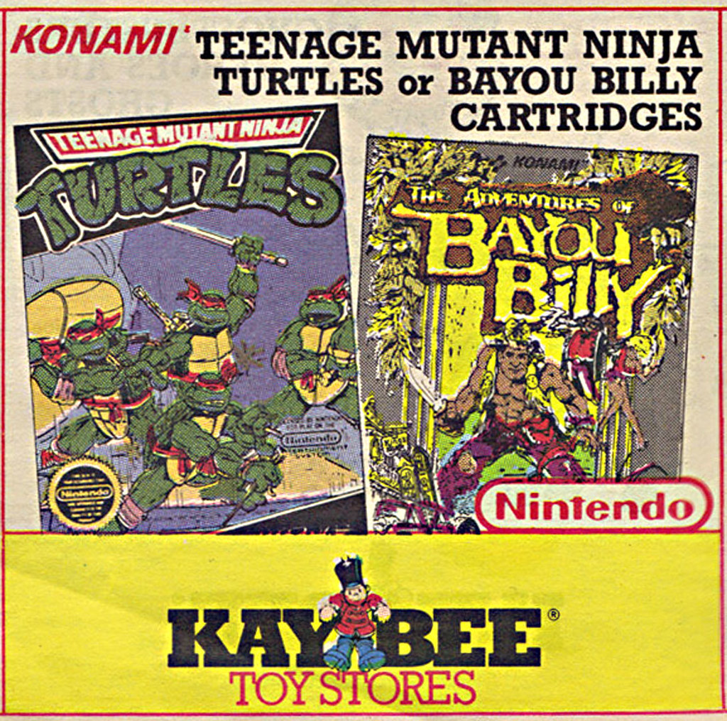 KAY•BEE TOY STORES :: Christmas in October pg.4 // .. #TMNT & BAYOU BILLY games isolated  (( OCTOBER,8 1989 )) by tOkKa