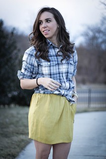 va darling. dc blogger. virginia blogger. plaid mens top. mustard skirt. casual style. street style. | by vadarling