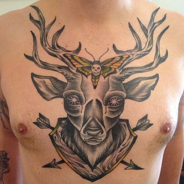 Finished #deer head by @francomaldonado. #deertattoo #deer… | Flickr