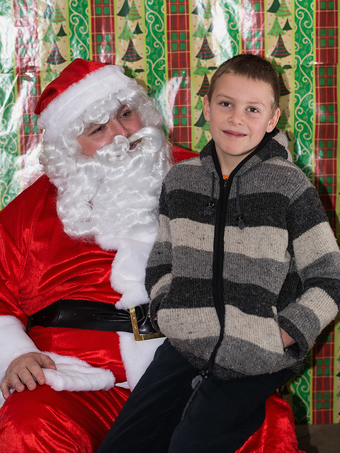 131207_2740 My grand son with Santa-Claus