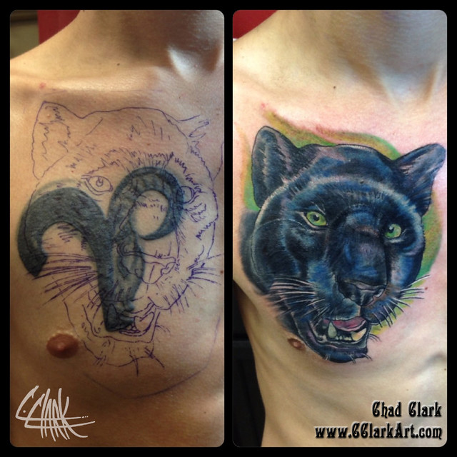 Panther Coverup Tattoo