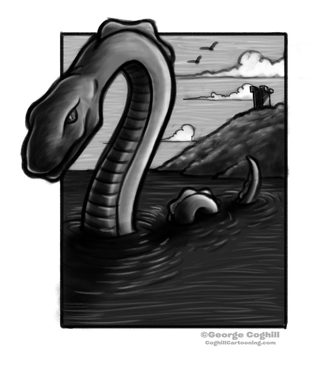 Loch Ness Monster Cartoon Character Sketch | Coghill Cartooning | Flickr