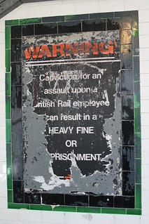 Historic British Rail assault poster