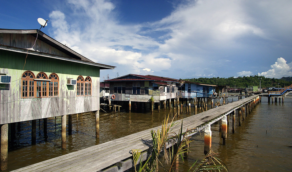 Village on the water. Brunei.