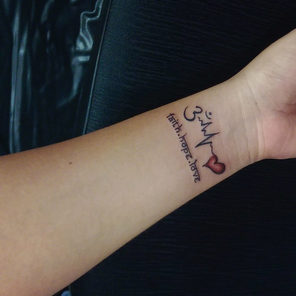 Faith Hope Love Wrist Tattoo Done at Mehz Tattoo Studio. | Flickr