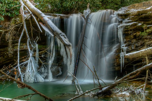 winter nature waterfall wv twinfalls hdr photomatix hdrextremes pentaxart pentaxk52s