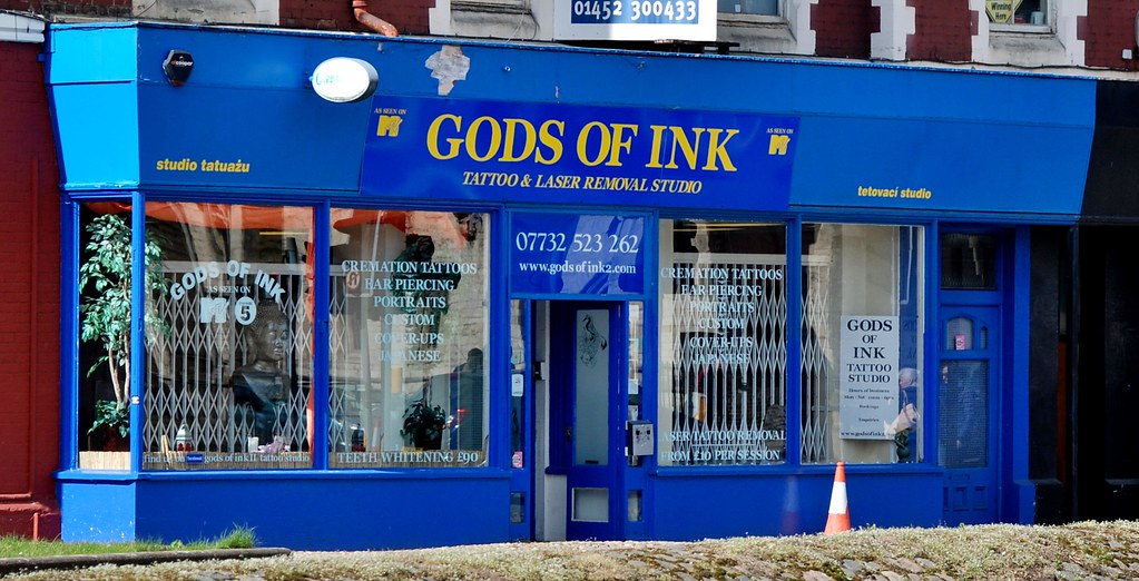 Gloucester, Market Parade - "Gods of Ink" tattoo studio